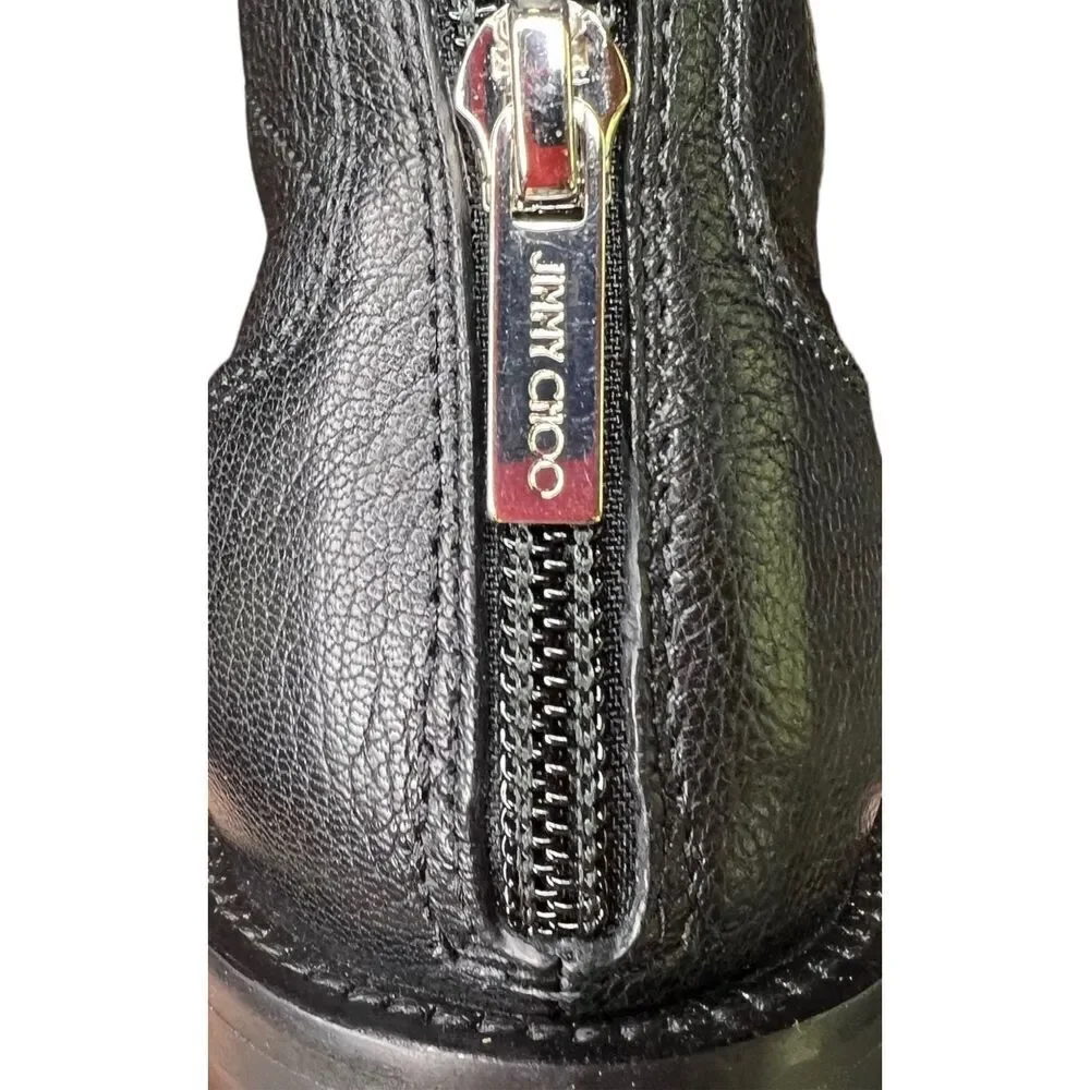 Jimmy Choo Black Leather Cruz Combat Boots NWB Size 35 - Picture 12 of 12
